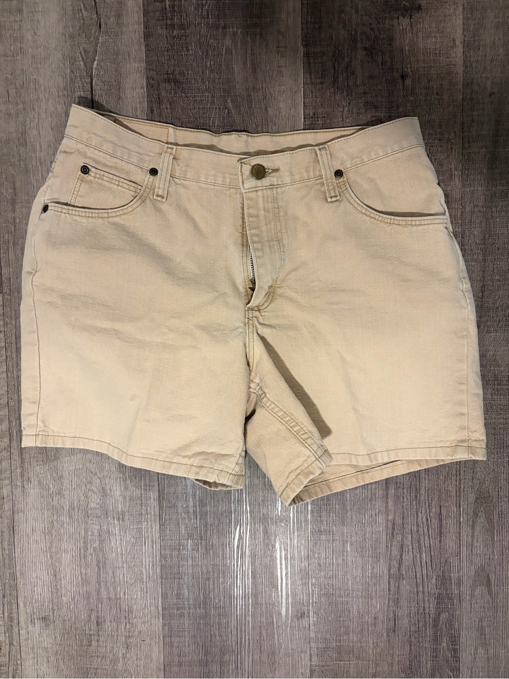 Wrangler Men's Light Beige Denim Shorts